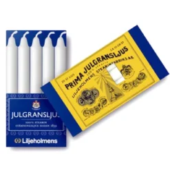 Julgransljus Stearin vit 20-p