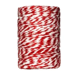 Jutesnöre 60m/6-trådig Röd/Vit