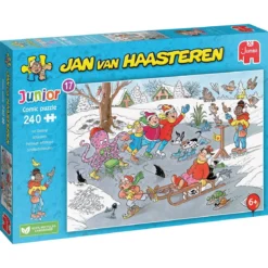 JvH Junior Pussel Ice Skating – 240 bitars barnpussel av Jan van Haasteren, 33,5×48,5 cm