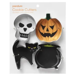 Kakstansar kakformar till halloween, 4 motiv, Ø7–8 cm