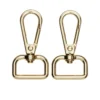 Karbinhakar karbinlås för axelrem 2-pack, guldfärgad 50×25 mm, 20 mm öppning