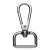 Karbinhake av metall, silverfärgad, 2,2×4,8 cm