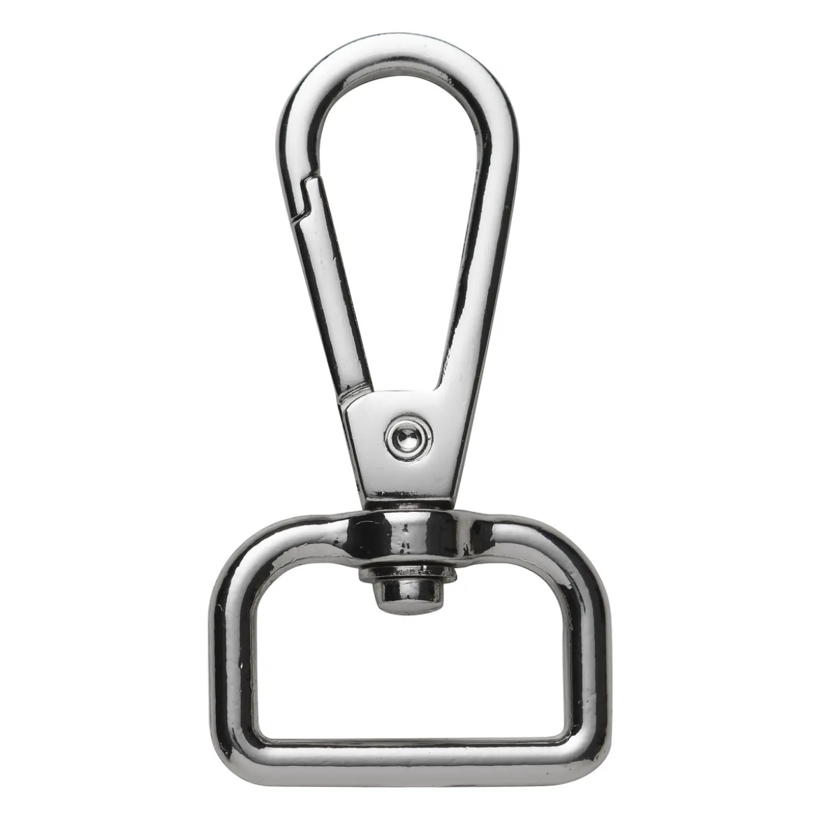 Karbinhake av metall, silverfärgad, 2,2×4,8 cm
