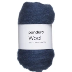 Kardad ull 50 g jeansblå