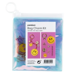 Kit med allt för att skapa ett coolt väskhänge / nyckelknippa – smileys!