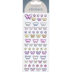 Klistermärken puffy stickers 62 fjärilar & stjärnor som gnistrar och skiftar färg