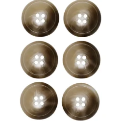 Knappar av färgtonad benimitation, 6 st. Ø20 mm