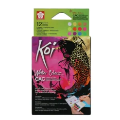 Koi Water Colors Sketch Box - 12 CAC (Creative Art Colors)