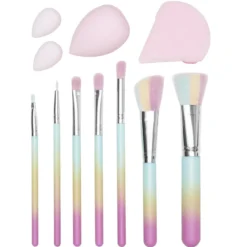 Komplett set med 7 sminkpenslar och 4 sminksvampar – maxa halloween & maskerad!
