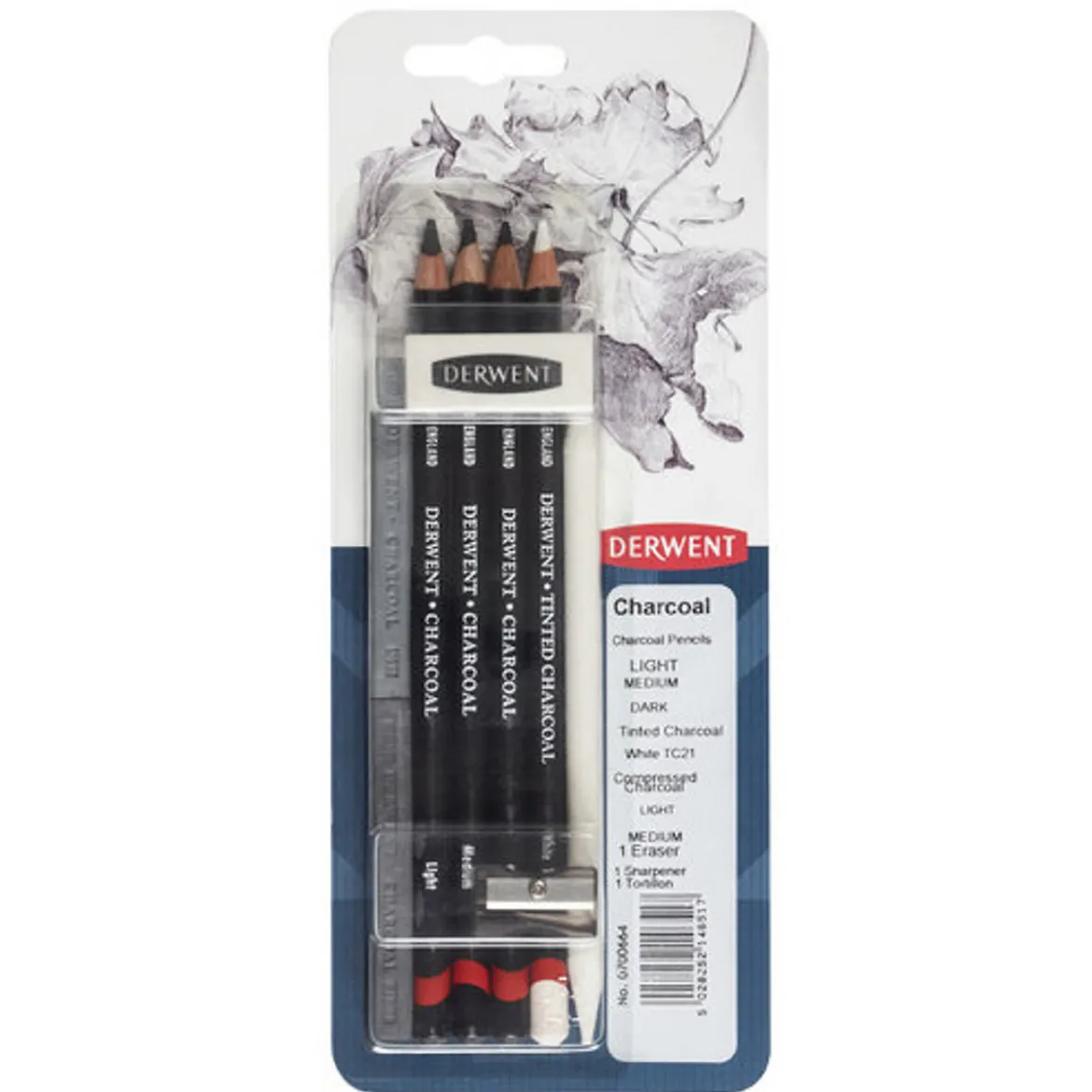 Konstnärspennor Charcoal 6 st