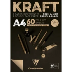 Kraft block A4 Brown/Black