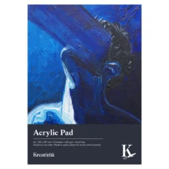 Kreatima Acrylic akrylblock A4 (210×297 mm), 10 ark, 420 g/m²