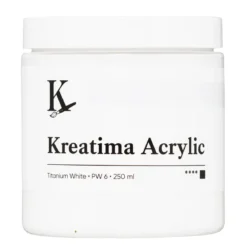 Kreatima Acrylic akrylfärg 250 ml – Titanium White PW 6