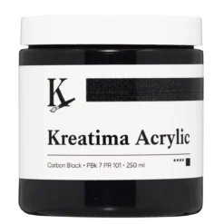 Kreatima Acrylic akrylfärg 250 ml – Carbon Black PBk 7 PR 101