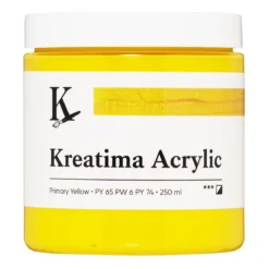 Kreatima Acrylic akrylfärg 250 ml – Primary Yellow PY 65 PW 6 PY 74