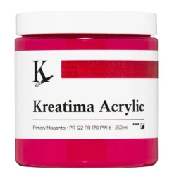 Kreatima Acrylic akrylfärg 250 ml – Primary Magenta PR 122 PR 170 PW 6
