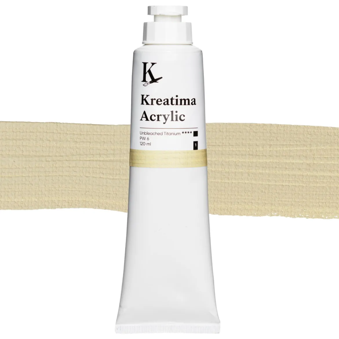 Kreatima Acrylic akrylfärg 120 ml – Unbleached Titanium PW 6