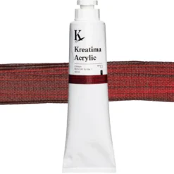 Kreatima Acrylic akrylfärg 120 ml – Crimson PR 15:3 PY 74 PBk 7