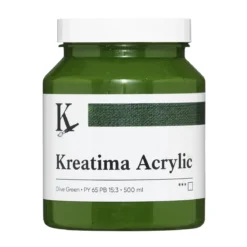 Kreatima Acrylic akrylfärg 500 ml – Olive Green PY 65 PB 15:3
