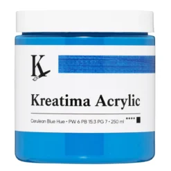 Kreatima Acrylic akrylfärg 250 ml – Cerulean Blue Hue PW 6 PB 15:3 PG 7