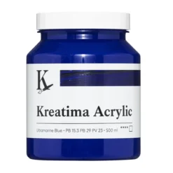 Kreatima Acrylic akrylfärg 500 ml – Ultramarine Blue PB 15:3 PB 29 PV 23