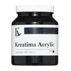 Kreatima Acrylic akrylfärg 500 ml – Carbon Black PBk 7 PR 101