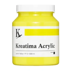 Kreatima Acrylic akrylfärg 500 ml – Lemon Yellow PY3