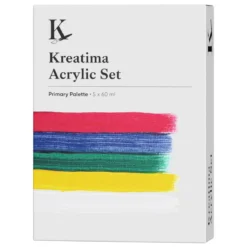 Kreatima Acrylic akrylfärg, Primary Set 5×60 ml – primärfärger
