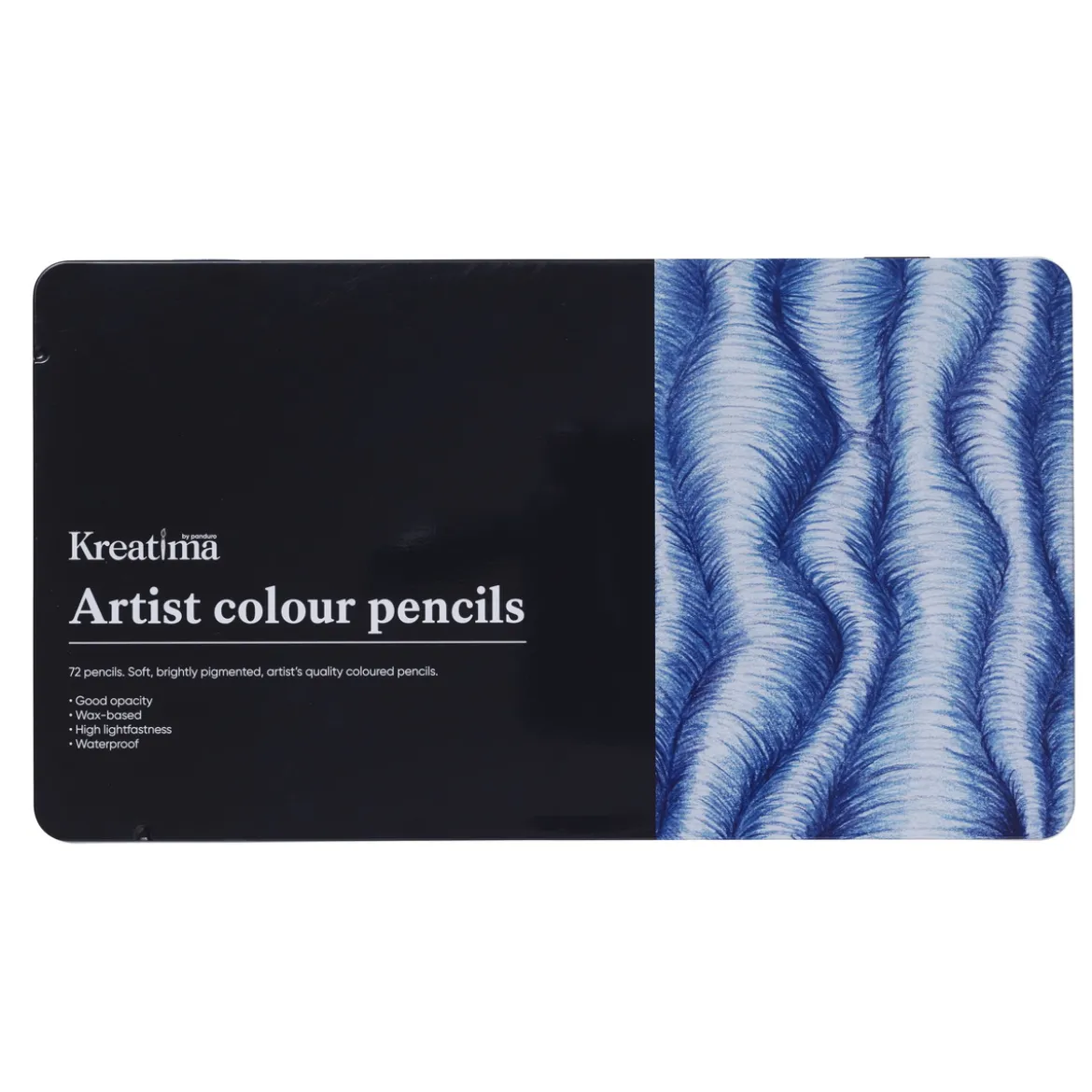 Kreatima Artist färgpennor i 72-pack, etui av metall