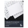 Kreatima Calligraphy & Lettering linjerat kalligrafiblock, A4 (210×297 mm), 20 ark, 100 g/m²