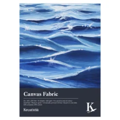 Kreatima Canvas Fabric canvasblock A4 (210×297 mm), 10 ark, 260 g/m²
