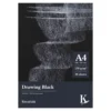 Kreatima Drawing Black ritblock A4 (210x297 mm), 30 svarta ark, 170 g/m²