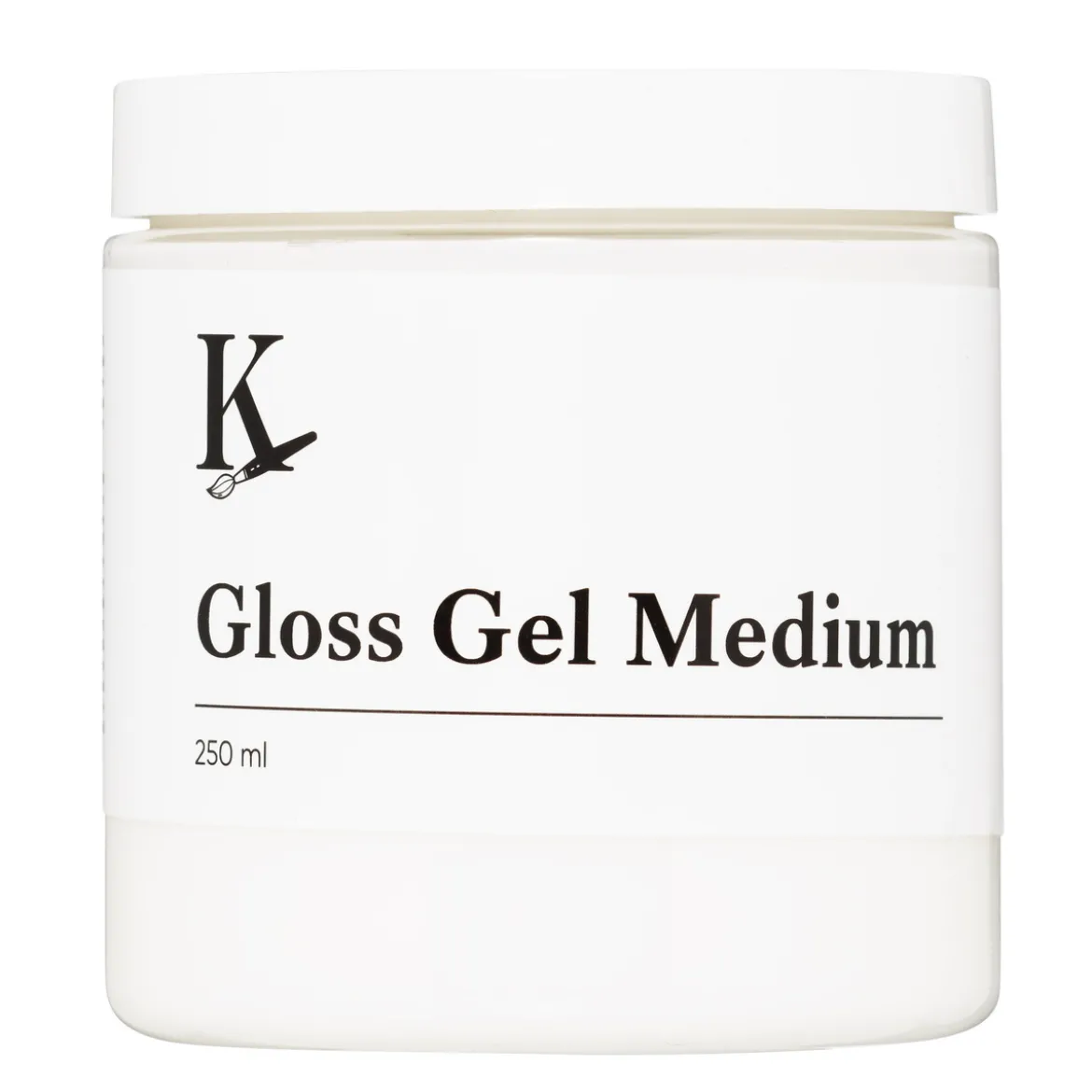 Kreatima Gloss Gel Medium, blankt gelbaserat medium för akrylfärg, 250 ml