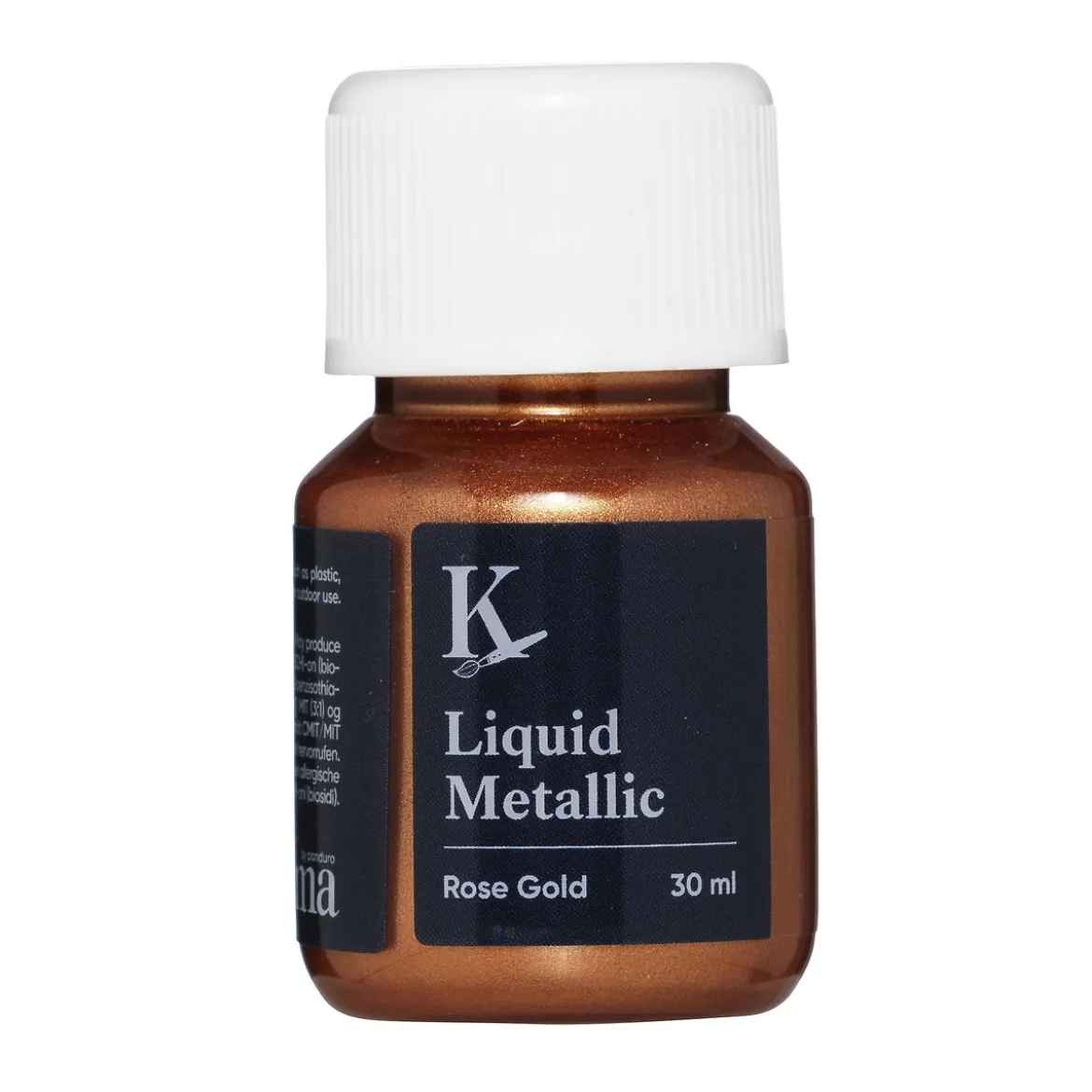 Kreatima Liquid Metallic 30 ml, vattenbaserad metallicfärg – Rose gold