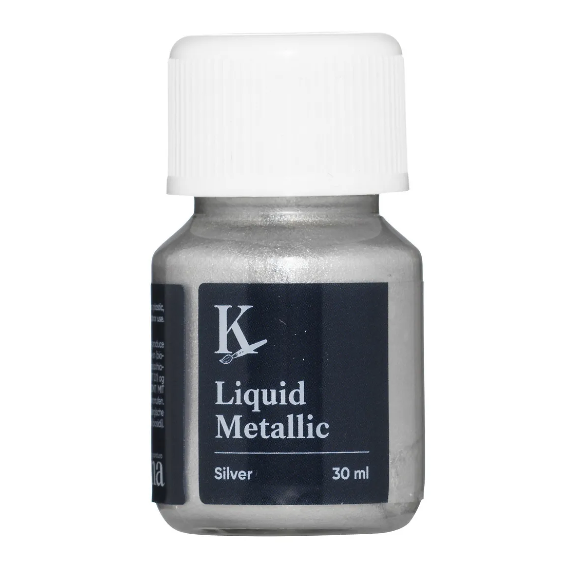 Kreatima Liquid Metallic 30 ml, vattenbaserad metallicfärg – Silver