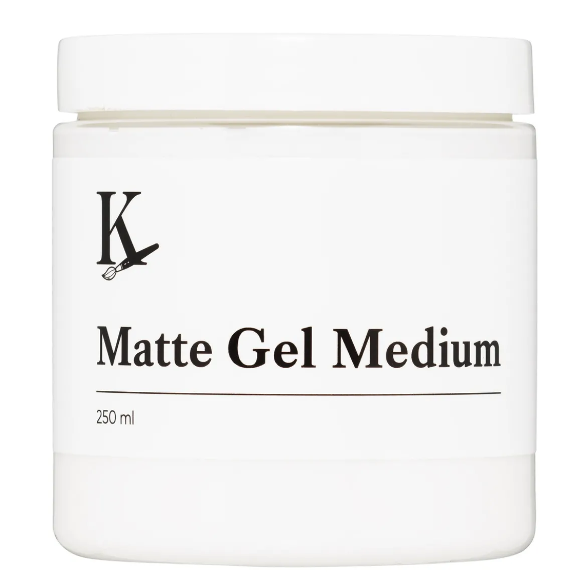 Kreatima Matte Gel Medium, matt gelbaserat medium för akrylfärg, 250 ml