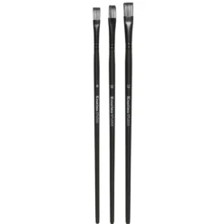 Kreatima pensel Studio Flat 3-pack, #8, 10, 12 – syntetpenslar, flat borst