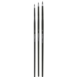 Kreatima pensel Studio Round 3-pack, #2, 4, 6 – syntetpenslar, runt borst