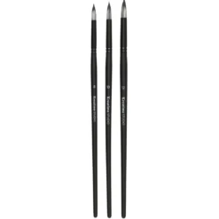 Kreatima pensel Studio Round 3-pack, #8, 10, 12 – syntetpenslar, runt borst