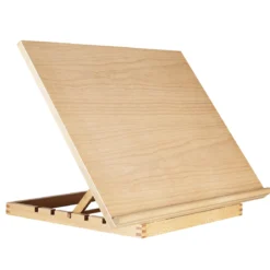 Kreatima ritbord och bordsstaffli av trä, 60×45 cm – fällbart i 4 vinklar samt liggande