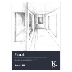 Kreatima Sketch skissblock A6 – 105×148 mm, 40 ark, 120g/m²