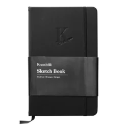 Kreatima Sketch skissbok med resårband, 13×21 cm, 80 ark, 140 g/m²