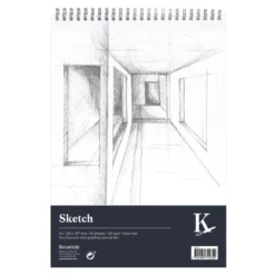 Kreatima Sketch spiralbundet skissblock A4 – 210×297 mm, 50 ark, 120g/m²