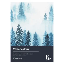 Kreatima Watercolour akvarellblock A6 (105×148 mm), 20 ark, 260 g/m²