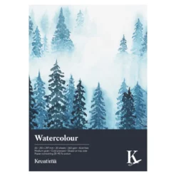 Kreatima Watercolour akvarellblock A4 (210×297 mm), 20 ark, 260 g/m²