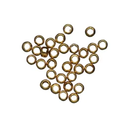 Krymppärlor 1 mm, 30 st. – 925 sterling silver, pläterad med 9 karat guld