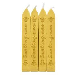 Lackstänger guld 4-pack, lackstång till sigillvax / sigillack. Längd 9 cm