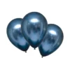 Latexballonger 6-pack Ø30 cm – krom- / metallicfärgade blå