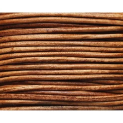 Läderband 1mm 4,5 m natur/brun