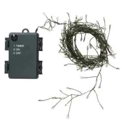 LED ljusslinga grön, 2 meter lång med hela 200 små LED-lampor som går att rikta / justera
